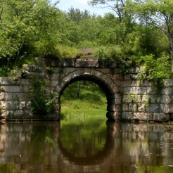train bridge at Black Water falls state park, Wv
